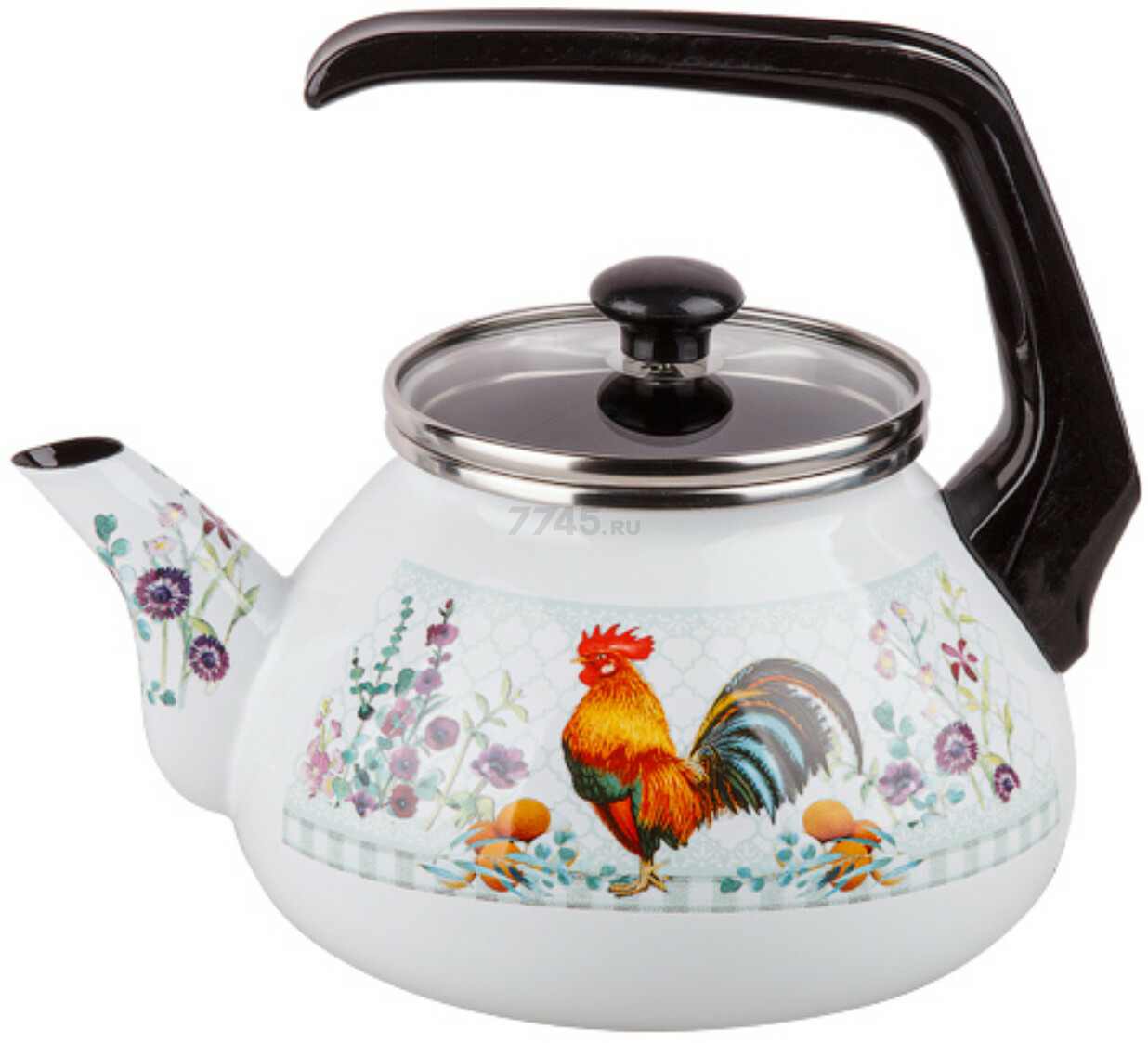 Чайник стальной эмалированный 2,2 л PERFECTO LINEA Золотой гребешок (52-659222)