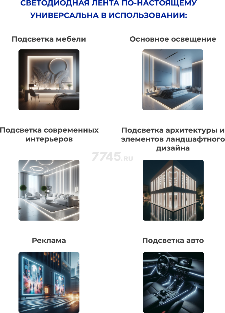 Лента светодиодная 2835 19,2 Вт/м 6000K IP20 24В 5м TRUENERGY (16508) - Фото 11