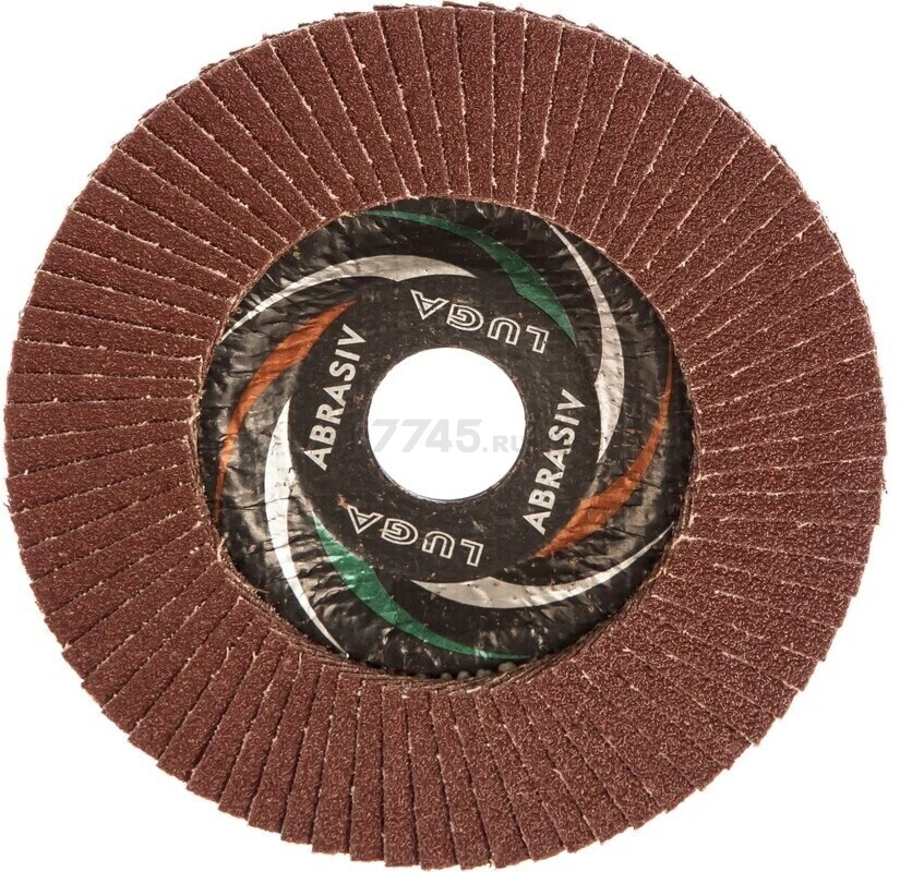 Круг лепестковый 125х22,2 мм P80 плоский LUGAABRASIV КЛТ1 (4603347337967) - Фото 2