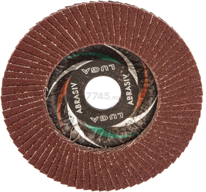 Круг лепестковый 125х22,2 мм P60 плоский LUGAABRASIV Professional КЛТ1 (4603347337974) - Фото 2