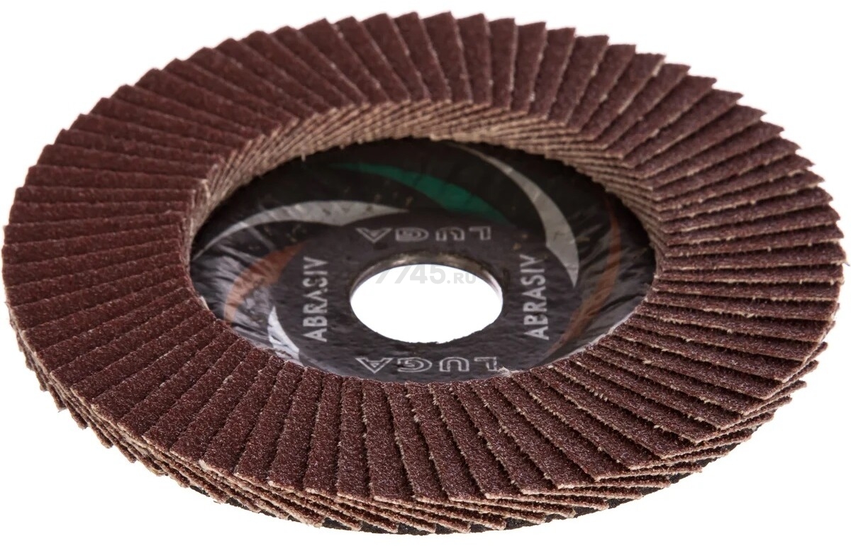 Круг лепестковый 125х22,2 мм P60 плоский LUGAABRASIV Professional КЛТ1 (4603347337974) - Фото 3