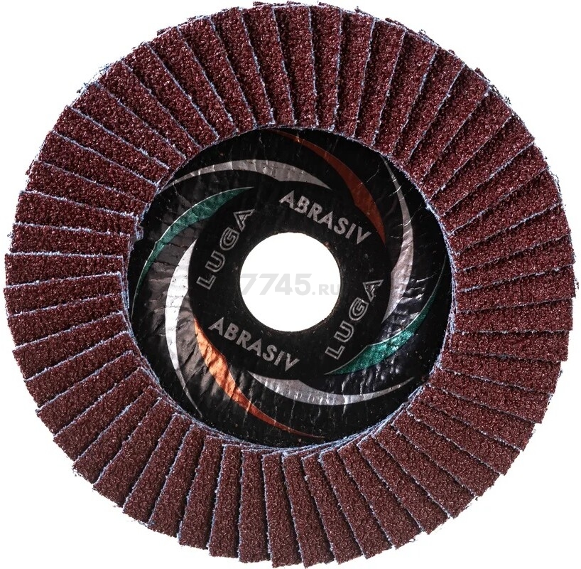 Круг лепестковый 125х22,2 мм P36 плоский LUGAABRASIV КЛТ1 (4603347338001) - Фото 2