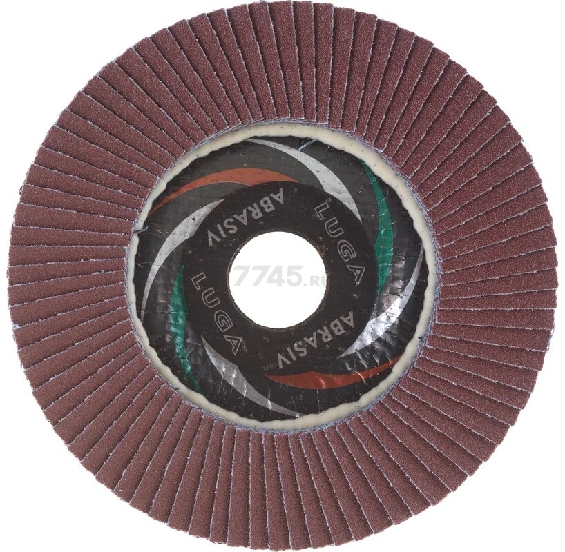 Круг лепестковый 125х22,2 мм P120 плоский LUGAABRASIV Professional КЛТ1 (4603347337943) - Фото 2