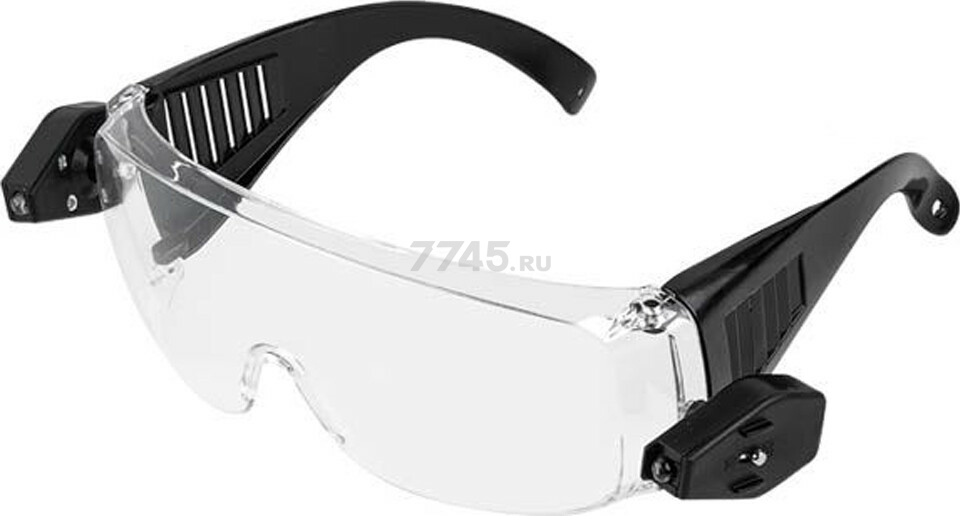 Очки защитные открытые STARTUL О-10 прозрачная линза с подсветкой 20390 (ST7220-10-L)