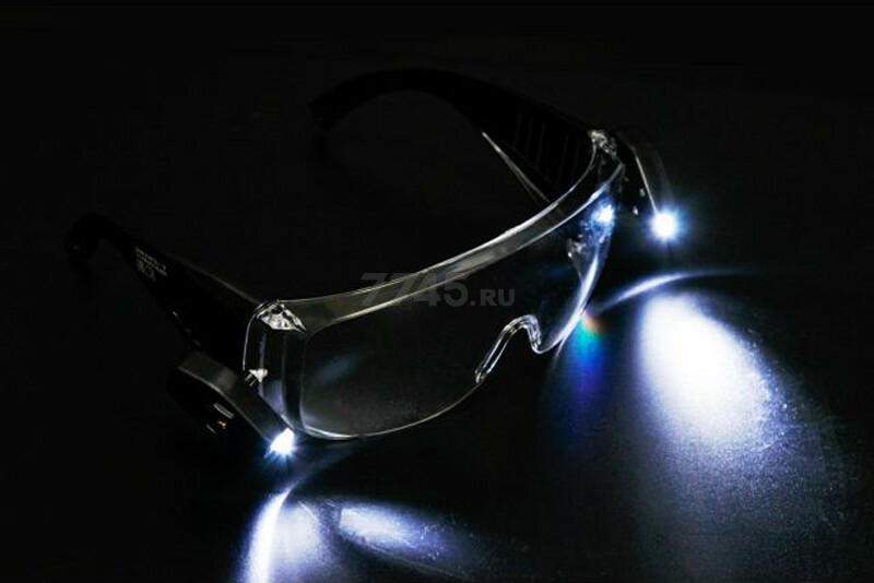 Очки защитные открытые STARTUL О-10 прозрачная линза с подсветкой 20390 (ST7220-10-L) - Фото 3