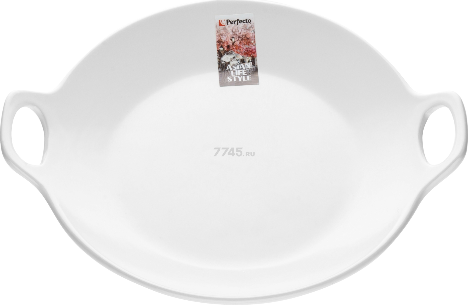 Блюдо керамическое круглое PERFECTO LINEA Asian 24х20,3х4,5 см белый (17-102400)