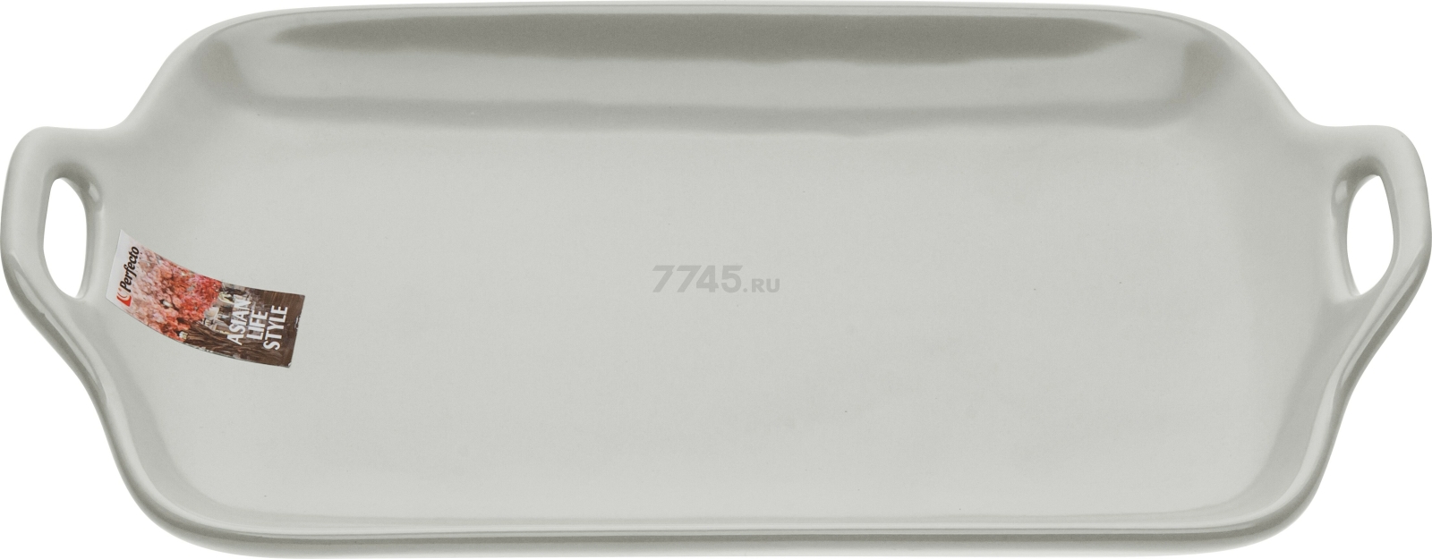 Блюдо керамическое прямоугольное PERFECTO LINEA Asian 29х17х4,5 см серый (17-102903)