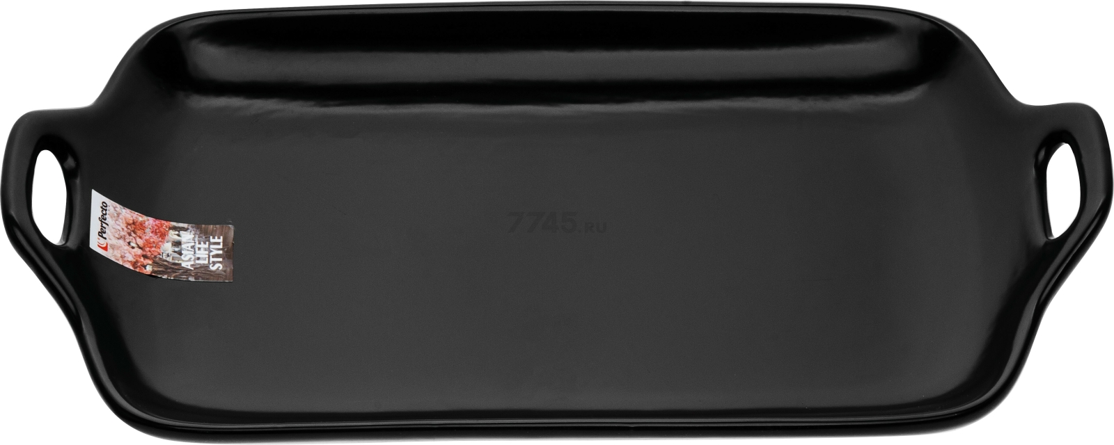 Блюдо керамическое прямоугольное PERFECTO LINEA Asian 29х17х4,5 см черный (17-102901)