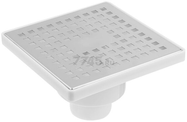 Трап с вертикальным отводом D 50 с сухим затвором решетка нержавеющая сталь 150х150 мм AV ENGINEERING (AVE5015151) - Фото 8