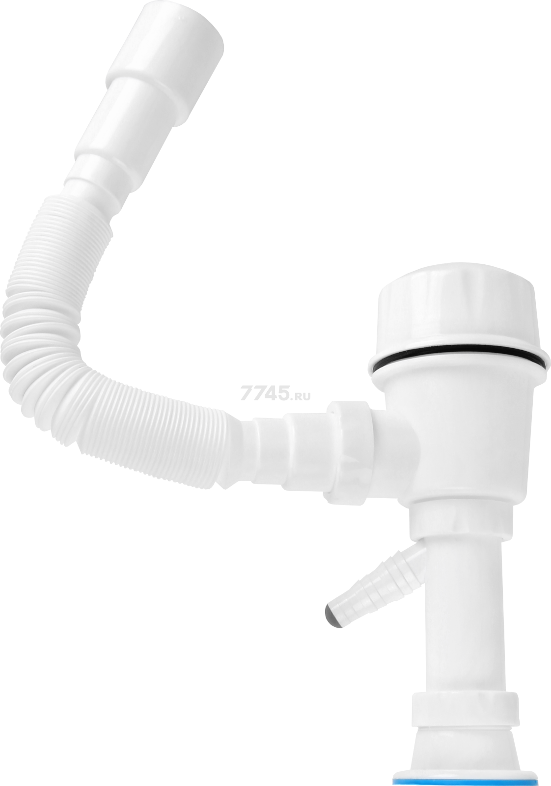 Сифон для кухни выпуск D70 гибкая труба 1 1/2"- 40/50 мм AV ENGINEERING (AVE129761) - Фото 3