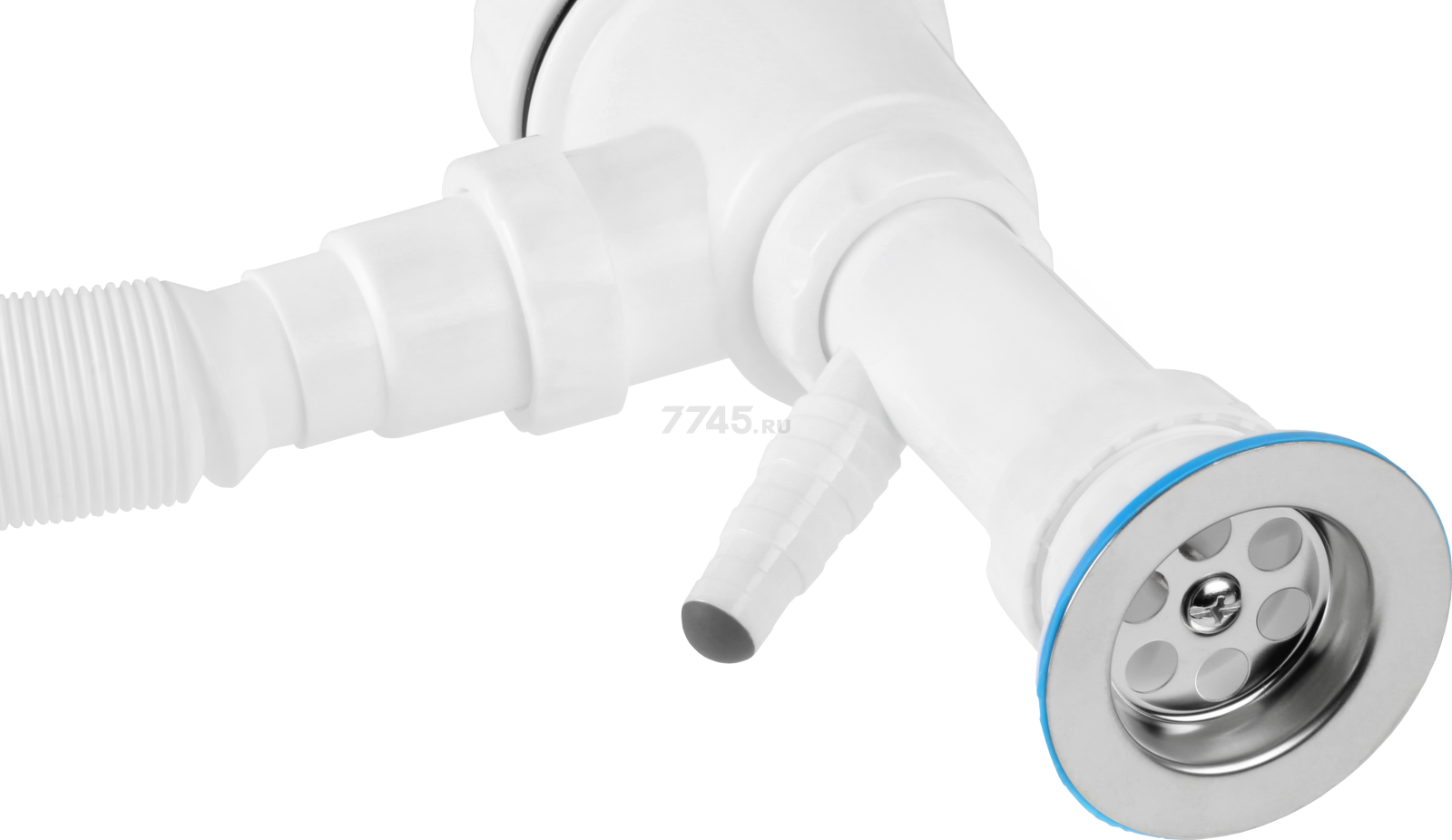 Сифон для кухни выпуск D70 гибкая труба 1 1/2"- 40/50 мм AV ENGINEERING (AVE129761) - Фото 5