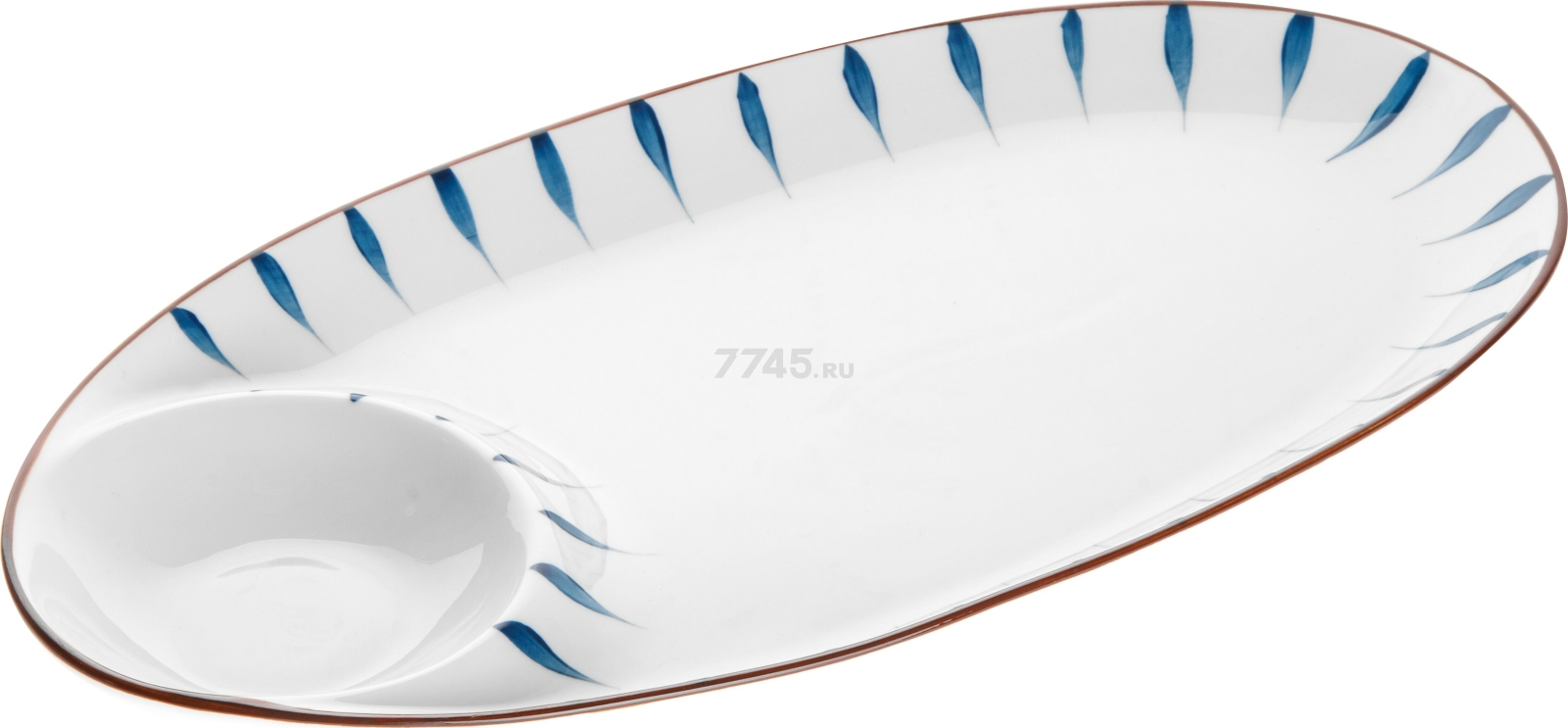 Блюдо керамическое овальное PERFECTO LINEA Marine 33х17,5х2,8 см (17-103301)