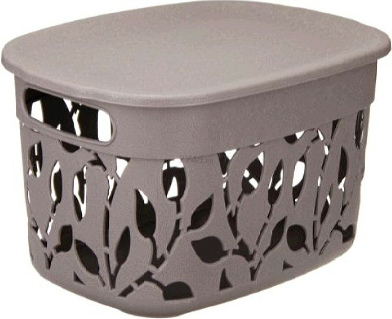 Коробка для хранения вещей пластиковая IDEA Флора французский серый 5,5 л (4605196040524)