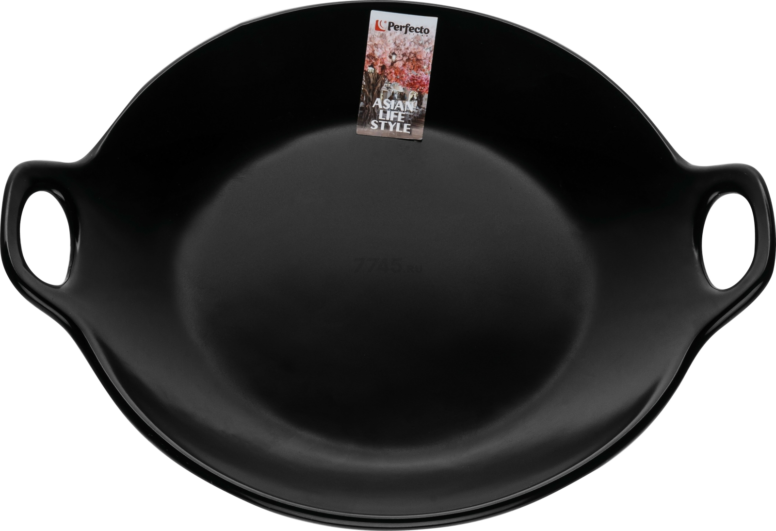 Блюдо керамическое круглое PERFECTO LINEA Asian 24х20,3х4,5 см черный (17-102401)