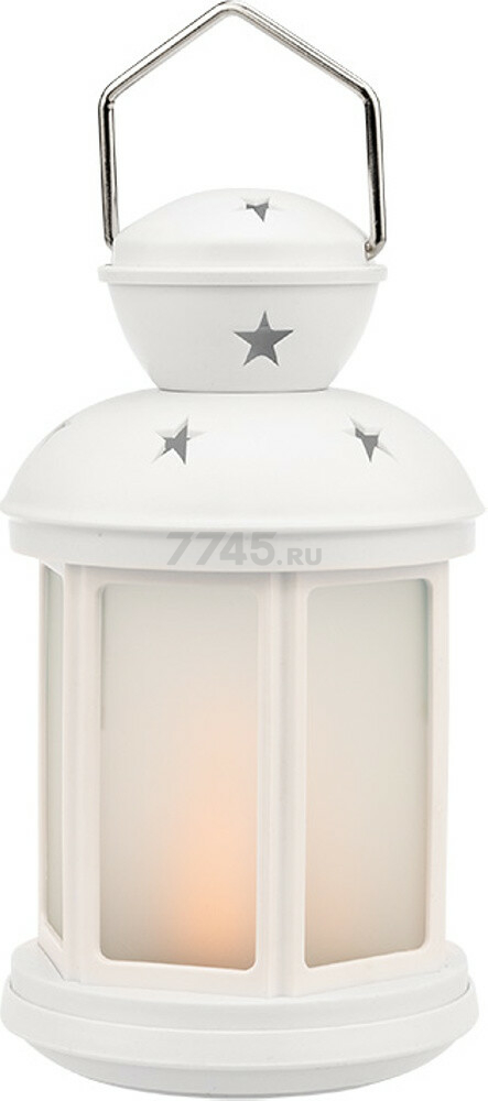 Ночник декоративный светодиодный NEON-NIGHT Фонарь с эффектом пламени свечи белый (513-067) - Фото 4