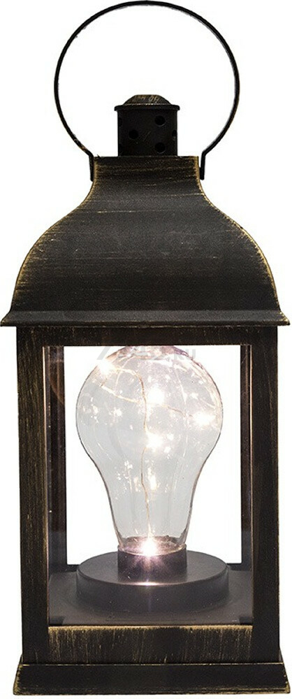 Ночник декоративный светодиодный NEON-NIGHT Фонарь с лампочкой бронзовый (513-053) - Фото 6