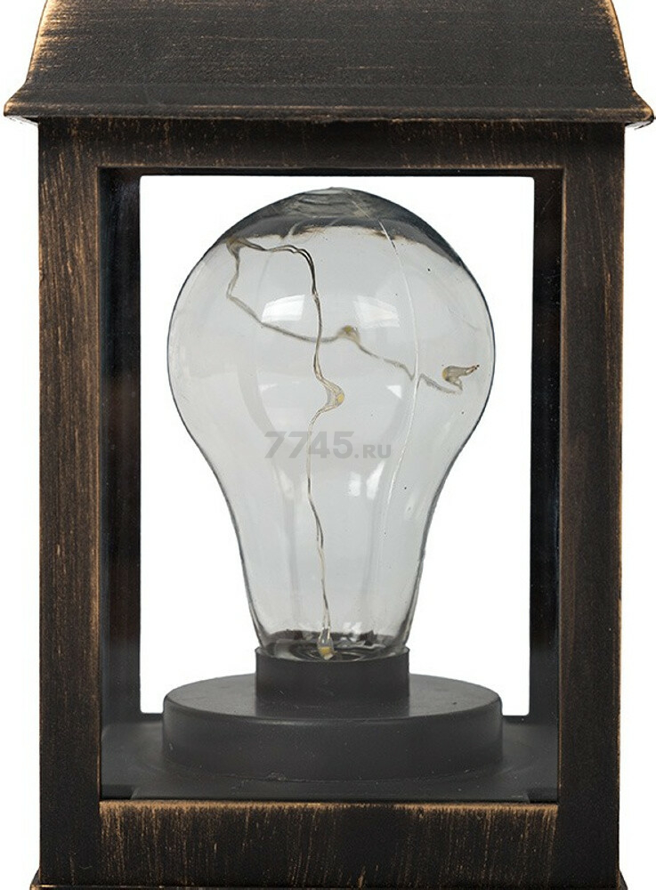 Ночник декоративный светодиодный NEON-NIGHT Фонарь с лампочкой бронзовый (513-053) - Фото 10