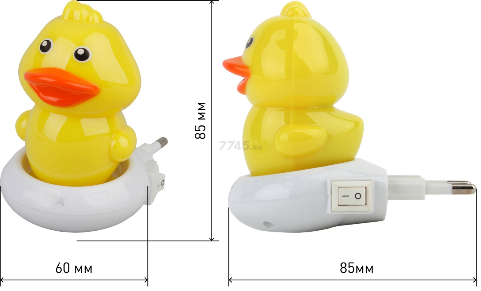 Ночник детский светодиодный ЭРА NN-609-SW-Y желтый - Фото 10