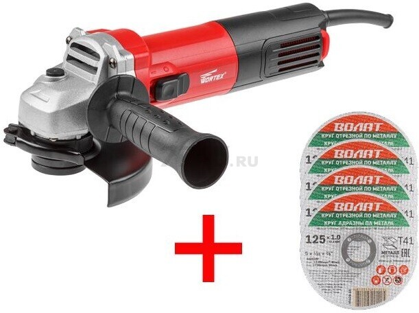 Шлифмашина угловая (болгарка) WORTEX AG 1208-1 (AG1208100019A4)