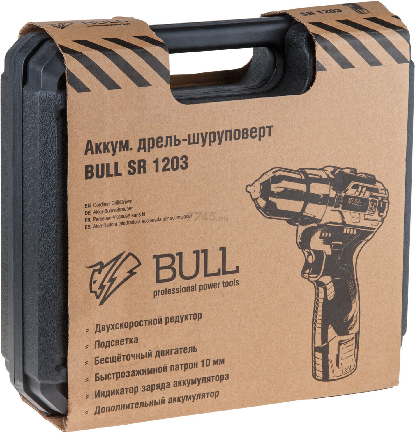 Дрель-шуруповерт аккумуляторная BULL SR 1203 (0329108) - Фото 11