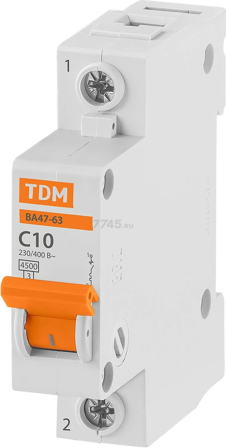 Автоматический выключатель TDM ВА47-63 1P 10A С 4,5кA (SQ0218-0002)