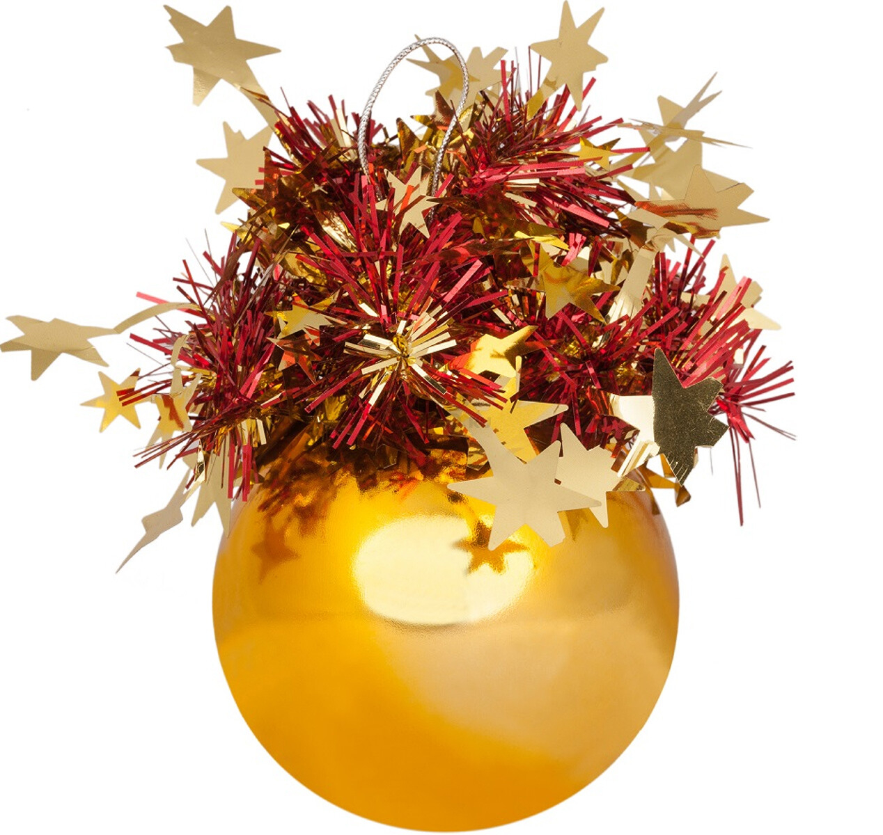 Игрушка елочная МОРОЗКО Шар Сюрприз 7,5 см золотой глянцевый (Ш75055)