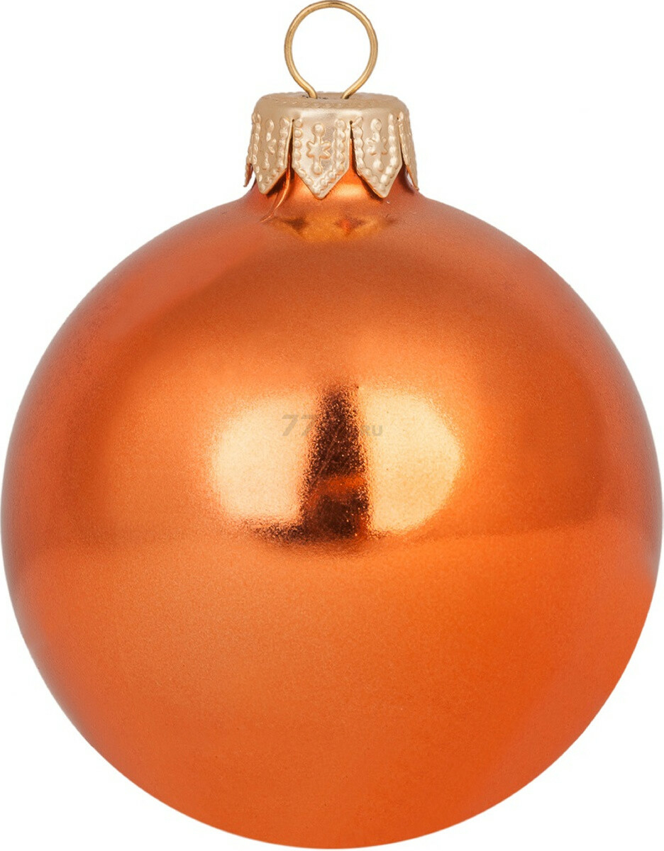 Игрушка елочная МОРОЗКО Шар Новогодний 6,5 см оранжевый глянцевый (Ш65108)