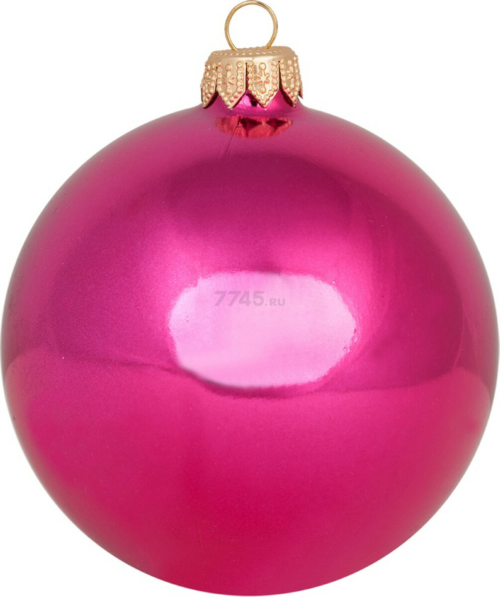 Игрушка елочная МОРОЗКО Шар Новогодний 6,5 см розовый глянцевый (Ш65101)