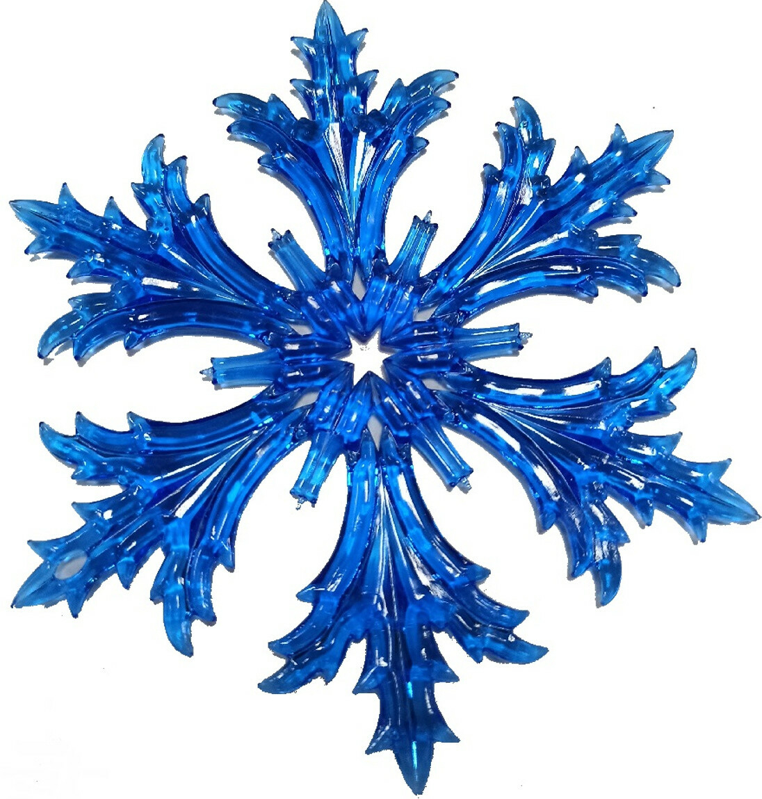 Игрушка елочная МОРОЗКО Снежинка хрустальная синий 12,5 см (СП125002)