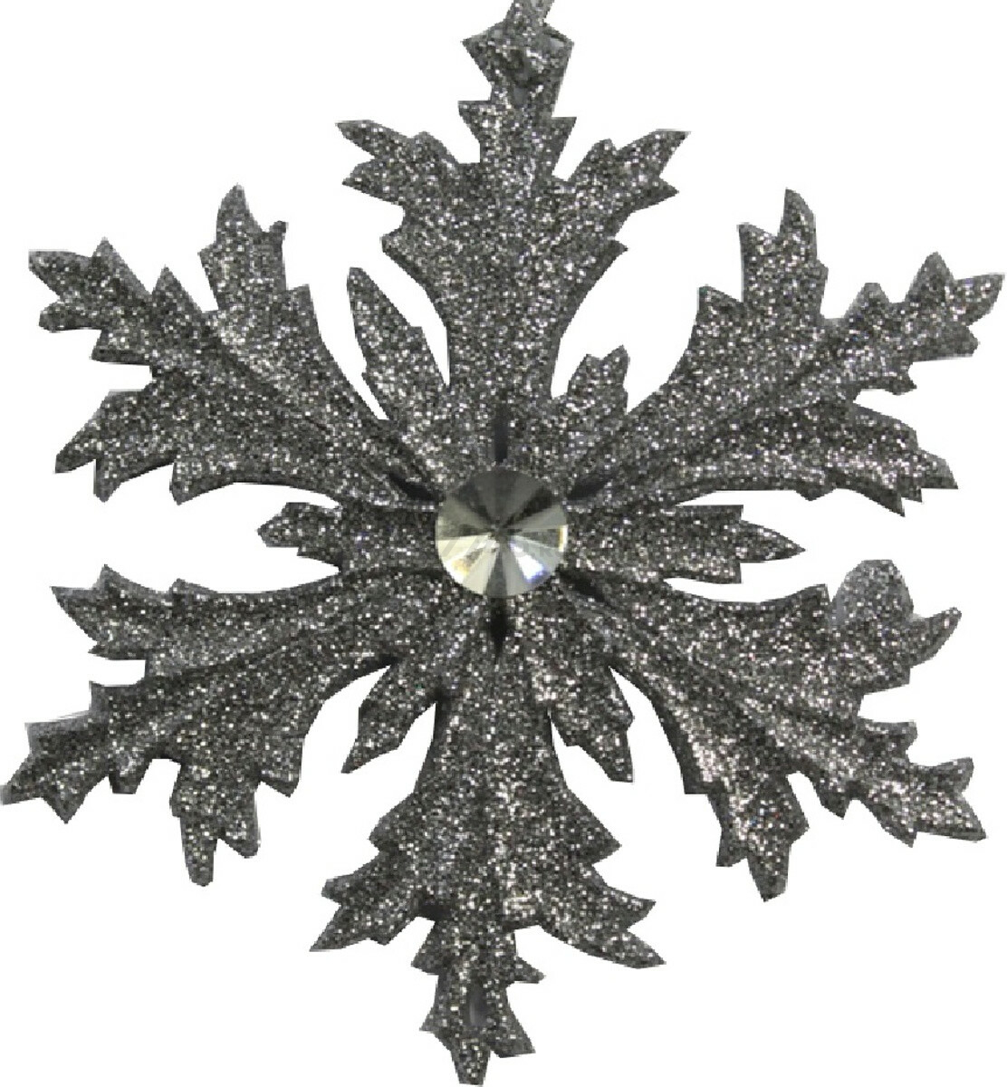 Игрушка елочная МОРОЗКО Снежинка Лучистая 12х0,3 см серебро глиттер (УС1012008)