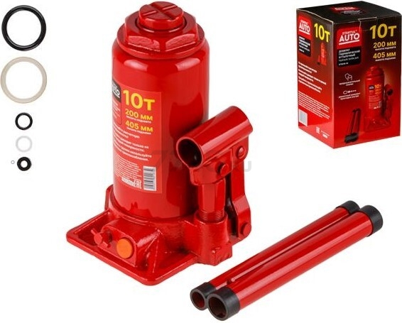 Домкрат гидравлический бутылочный 10 т STARTUL Auto (ST8018-10) - Фото 7