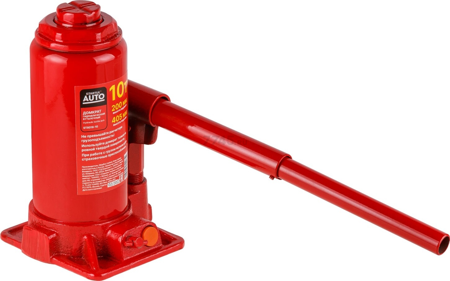 Домкрат гидравлический бутылочный 10 т STARTUL Auto (ST8018-10) - Фото 10