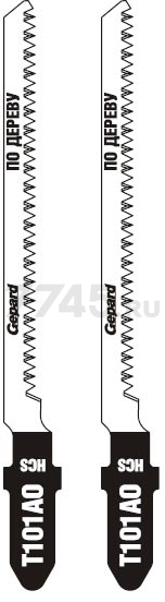 Пилка для электролобзика GEPARD по дереву T101AO 2 штуки (GP0614-07)