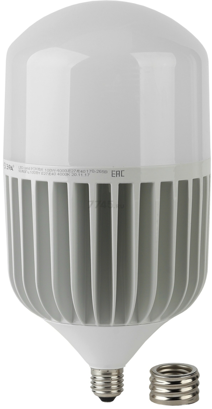 Лампа светодиодная промышленная E27/E40 ЭРА STD LED POWER T160 100 Вт 4000К (Б0032089)
