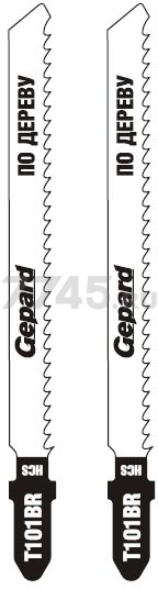 Пилка для электролобзика GEPARD по ламинату T101BR 2 штуки (GP0625-09)