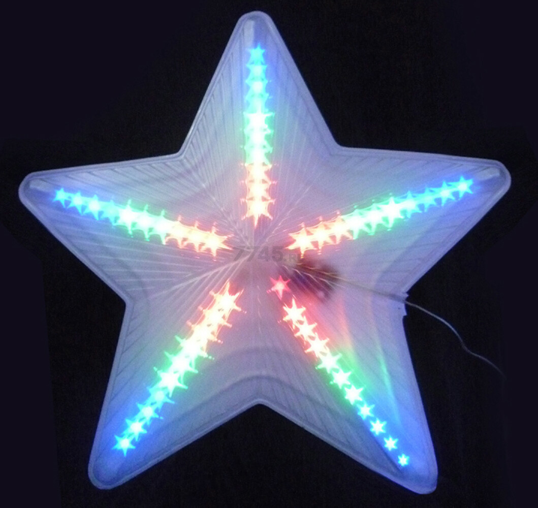 Фигура светодиодная UNIEL ULD-H4748-045/DTA MULTI IP20 STAR Звезда 47х48 см 45 диодов мультиколор (UL-00001404)