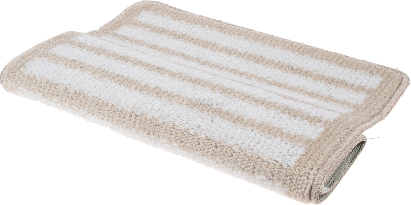 Коврик для ванной комнаты 50х80 см FORA Spiral бежевый (FOR-PP-SPL50-80NAT) - Фото 3