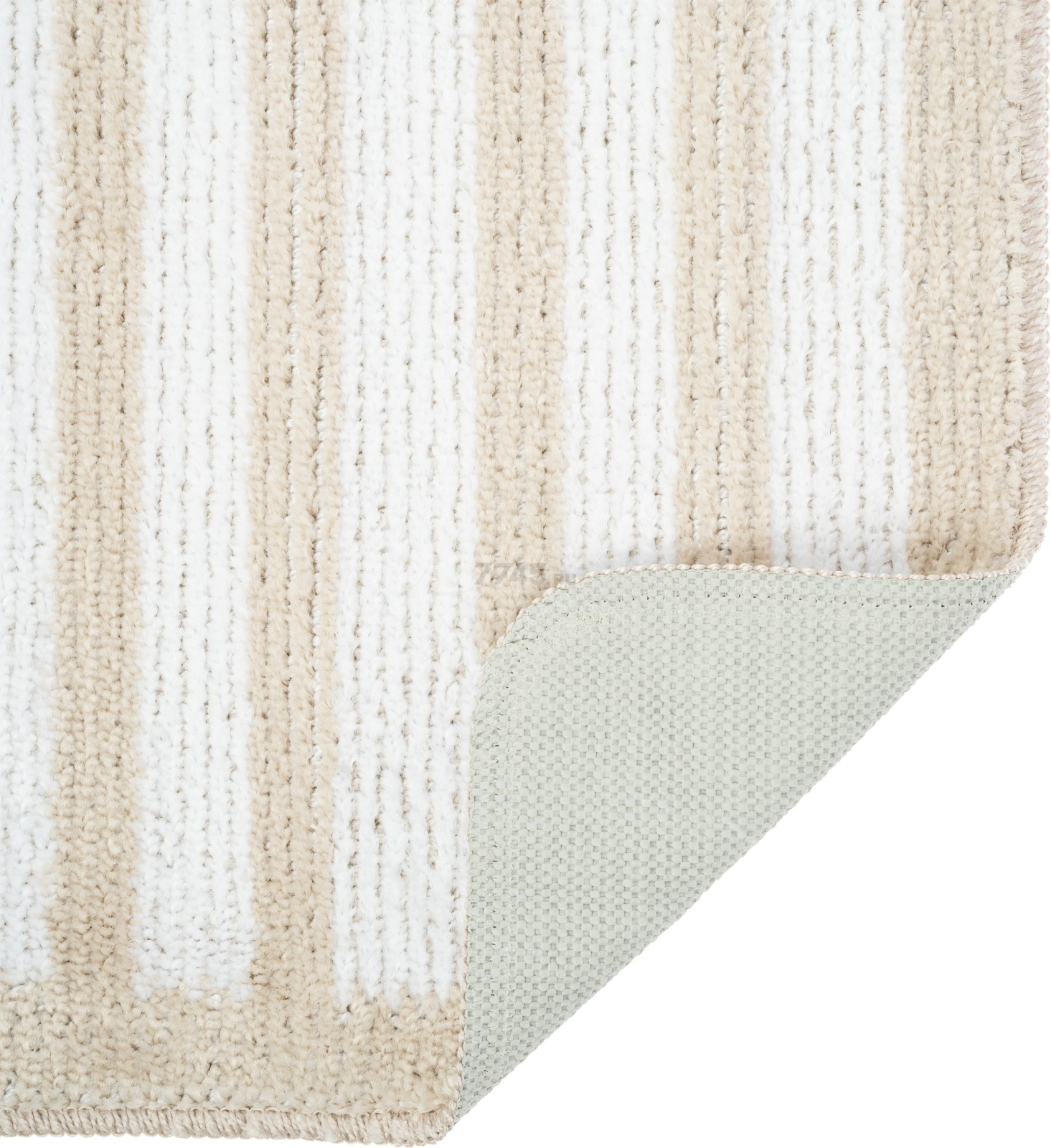 Коврик для ванной комнаты 50х80 см FORA Spiral бежевый (FOR-PP-SPL50-80NAT) - Фото 2