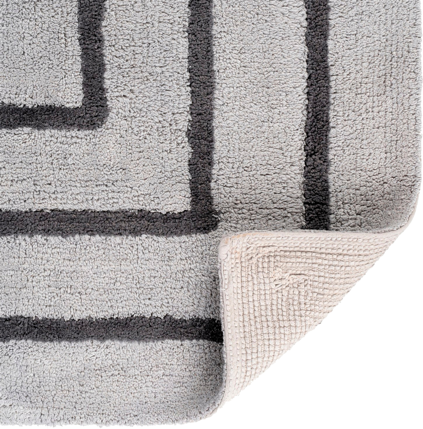Коврик для ванной комнаты 60х60 см FORA Twister серый (FOR-TWR60-60BL) - Фото 2