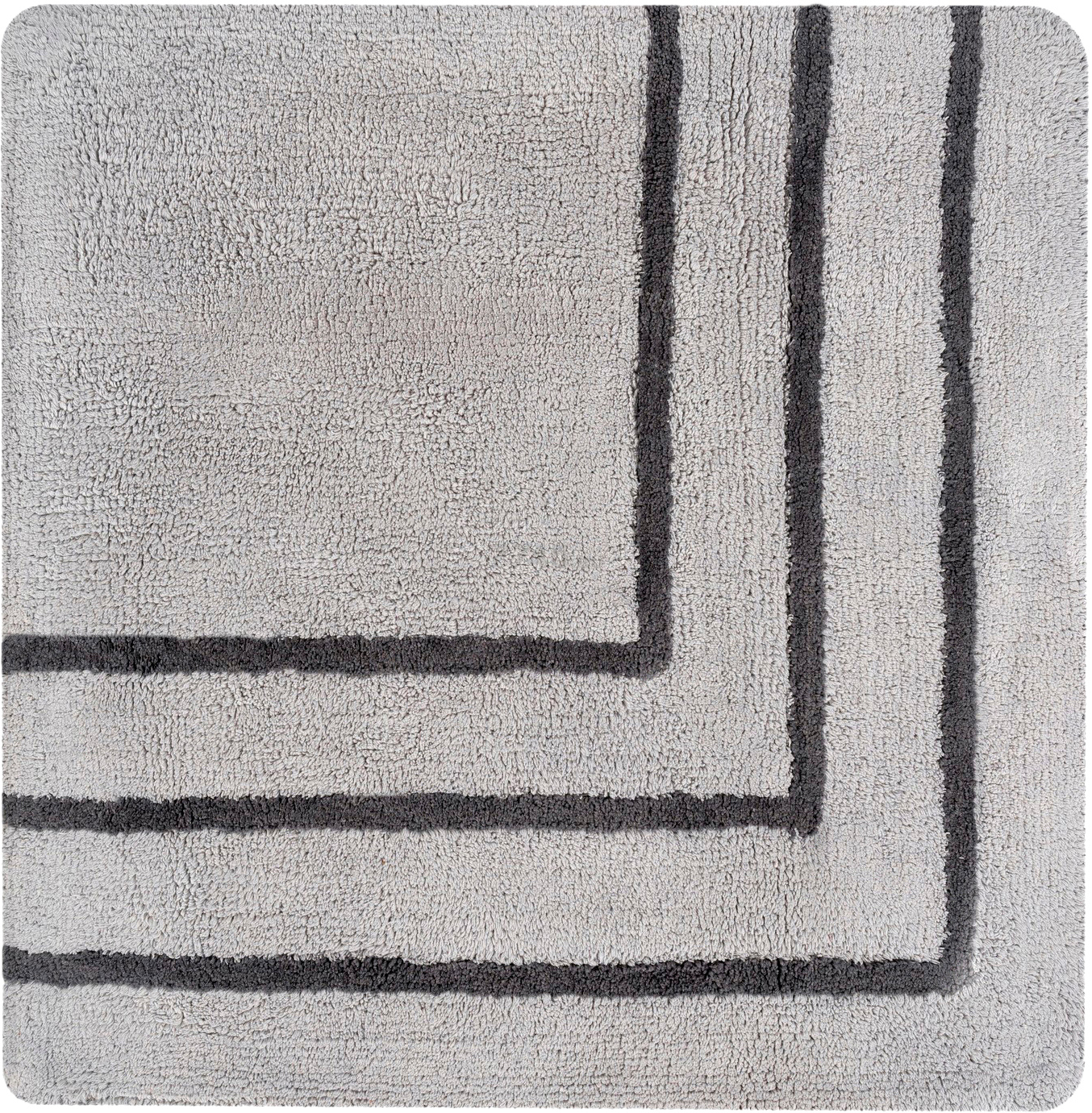 Коврик для ванной комнаты 60х60 см FORA Twister серый (FOR-TWR60-60BL)