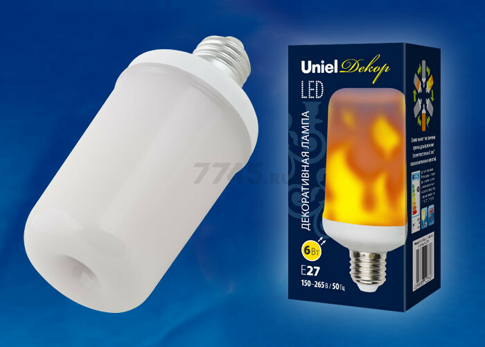 Лампа светодиодная E27 UNIEL Декор L60 6 Вт (UL-00003360) - Фото 2