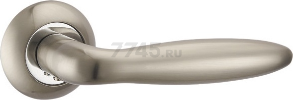 Ручка дверная на розетке PUNTO Basis TL SN/CP-3 матовый никель, хром (33045)