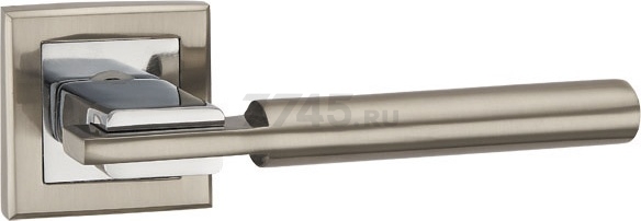 Ручка дверная на розетке PUNTO City QL SN/CP-3 матовый никель, хром (33083)