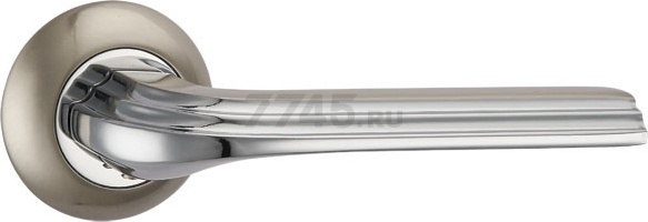 Ручка дверная на розетке PUNTO Bolero TL SN/CP-3 матовый никель, хром (33069)