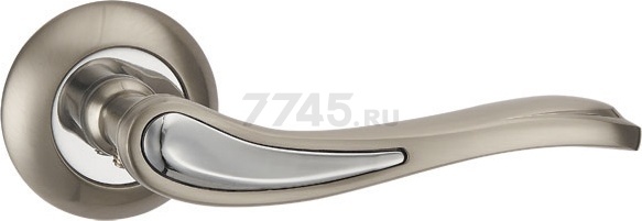 Ручка дверная на розетке PUNTO Salsa TL SN/CP-3 матовый никель, хром (33193)