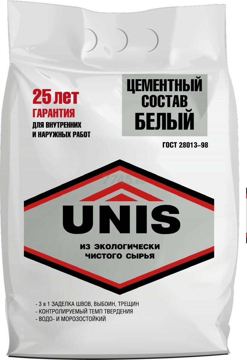 Цемент UNIS белый 5 кг - Фото 2