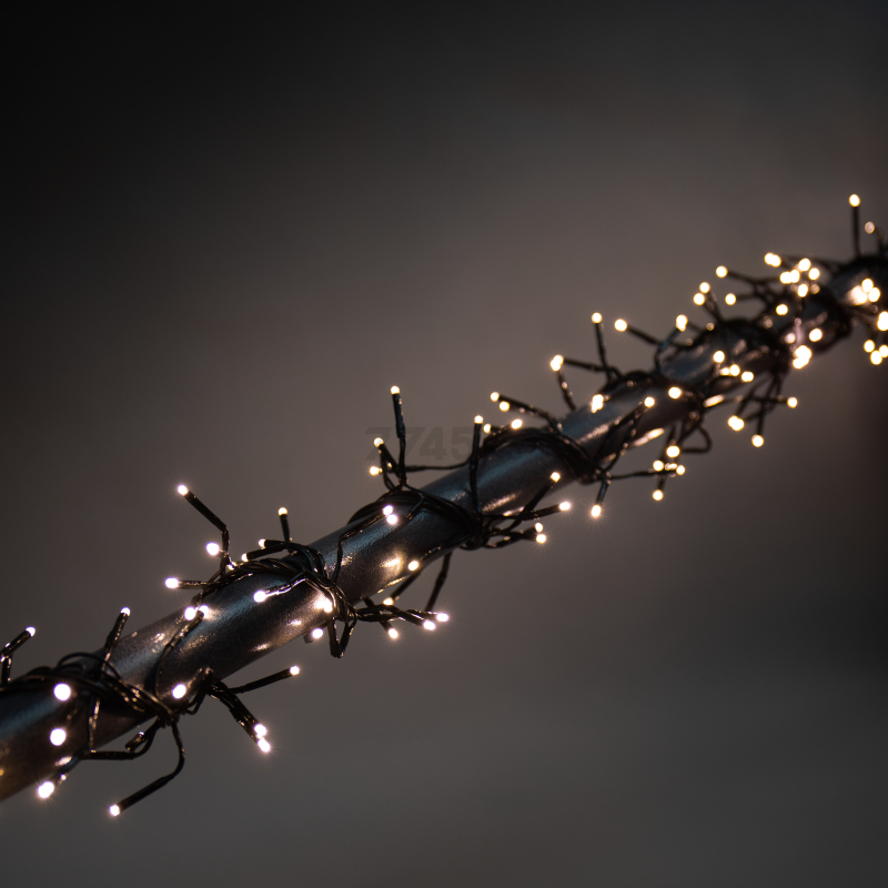 Гирлянда новогодняя светодиодная NEON-NIGHT Кластер 3 м 288 диодов теплый белый (303-626) - Фото 3