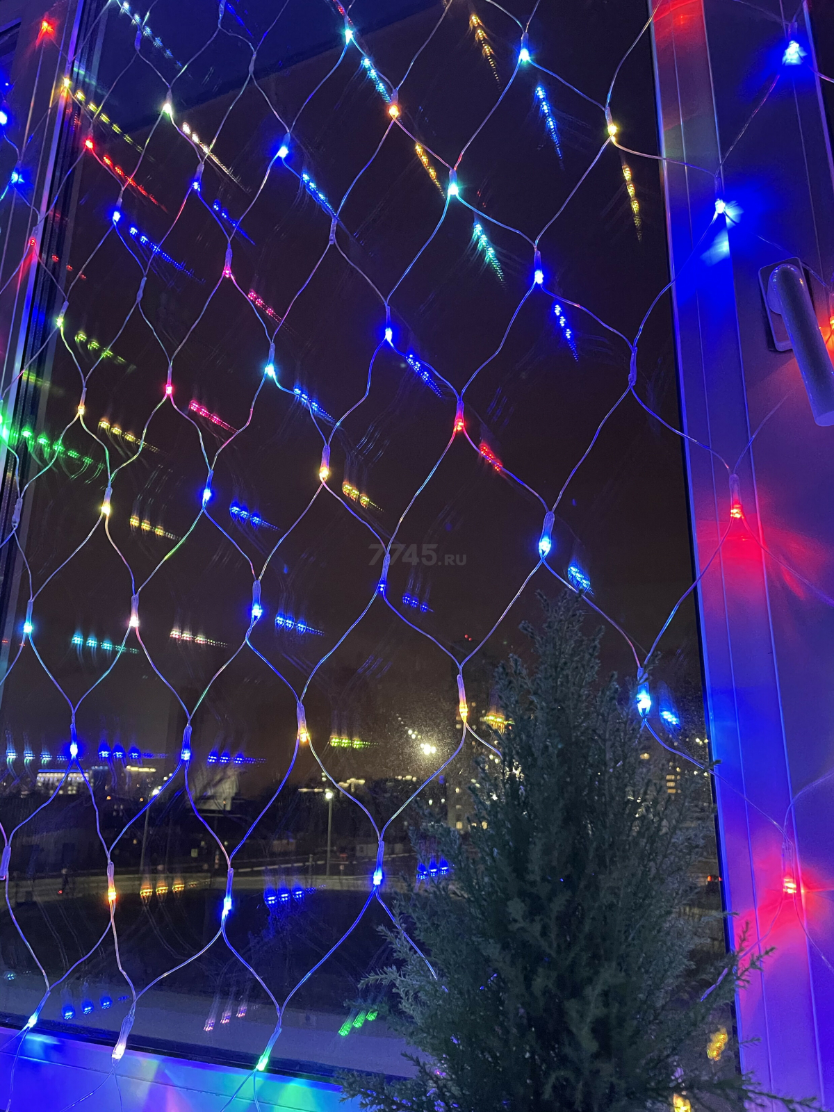 Гирлянда новогодняя светодиодная ЭРА Enis-01R Сеть 1,8х1,5 м 180 диодов RGB - Фото 5