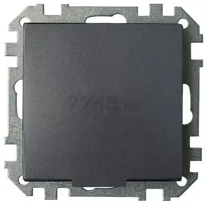 Розетка скрытая с заземлением, защитными шторками и крышкой BYLECTRICA Стиль графит (РС16-536гр)