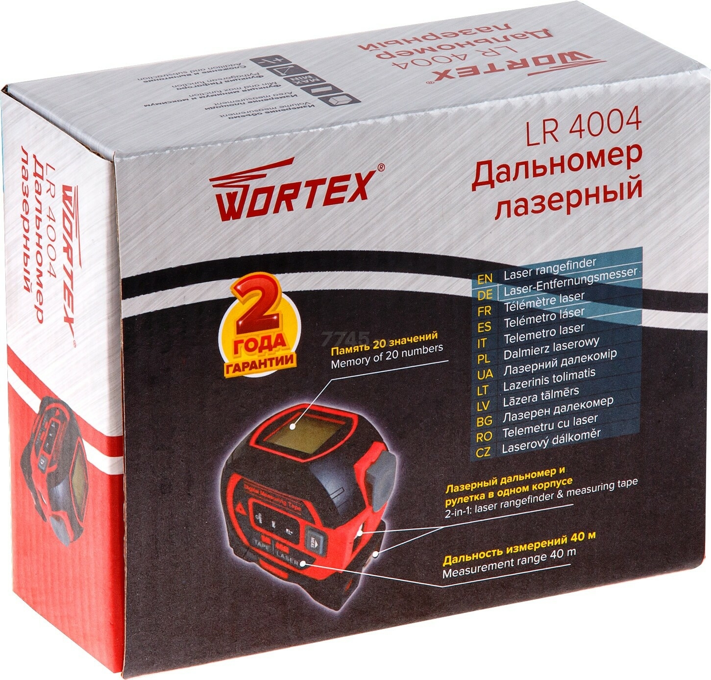 Дальномер лазерный WORTEX LR 4004 (0323134) - Фото 9